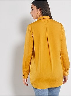 Lange, gesatineerde overhemdbloes - Kiabi