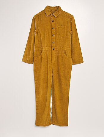 Lange jumpsuit van gemengd linnen - Uniseks