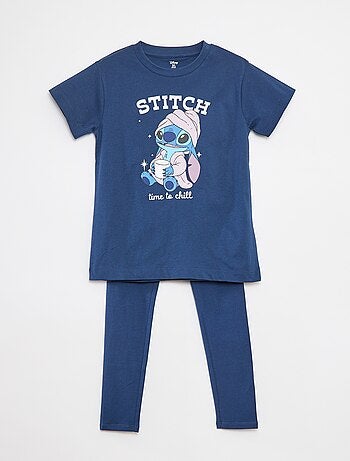 Lange pyjama met Stitch-print - 2-delig