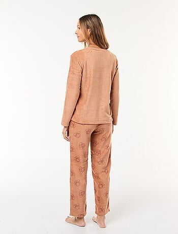 Lange pyjama van fleece 'Knabbel & Babbel' 'Disney' - 2-delig
