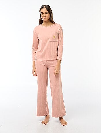 Lange pyjama van tricot - 2-delig
