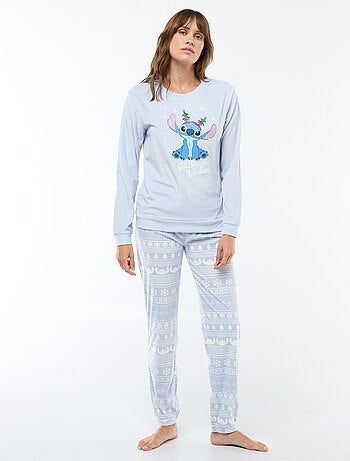 Lange pyjamaset van velours 'Stitch' 'Disney' - 2-delig