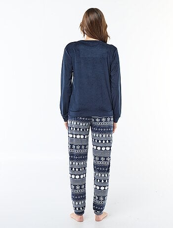 Lange pyjamaset van velours 'Stitch' 'Disney' - 2-delig