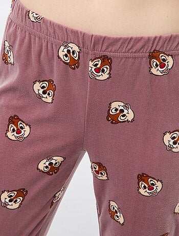 Lange pyjamaset van velours 'Stitch' 'Disney' - 2-delig