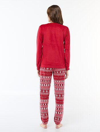 Lange pyjamaset van velours 'Stitch' 'Disney' - 2-delig