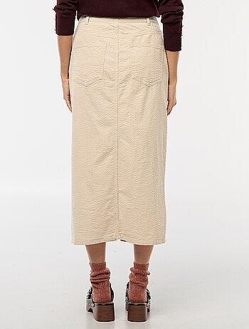 Lange rok van corduroy