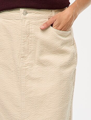 Lange rok van corduroy
