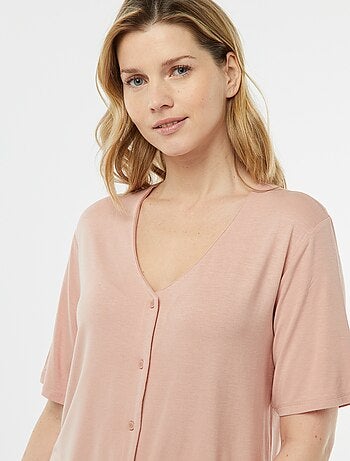 Lange, tweedelige pyjama van uiterst flexibel tricot