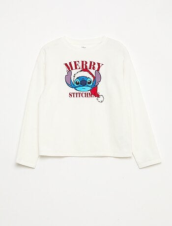 Lange velours pyjama 'Stitch' 'Disney' - 2-delig