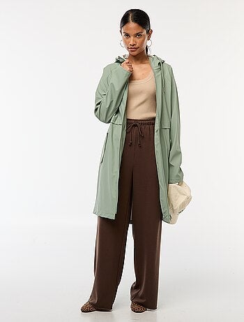 Lange, waterafstotende parka met capuchon