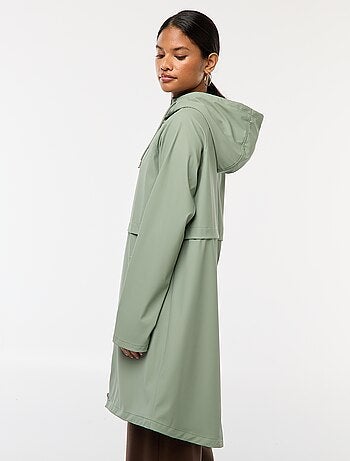 Lange, waterafstotende parka met capuchon