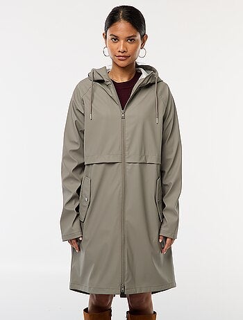 Lange, waterafstotende parka met capuchon