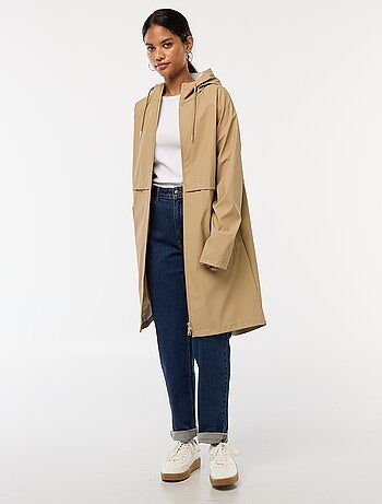 Lange, waterafstotende parka met capuchon