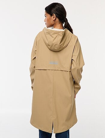 Lange, waterafstotende parka met capuchon