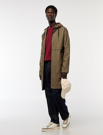 Lange, waterafstotende parka met capuchon