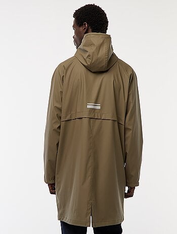 Lange, waterafstotende parka met capuchon