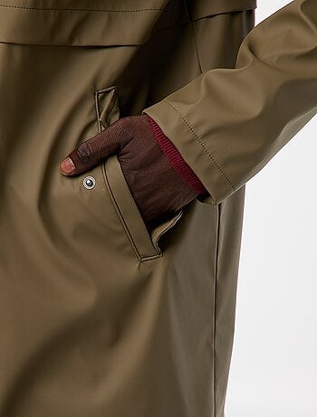 Lange, waterafstotende parka met capuchon