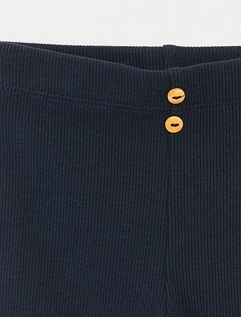 Legging van ribstof met knoopjes