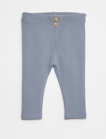Legging van ribstof met knoopjes