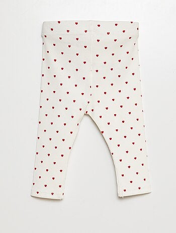 Legging van ribstof met knoopjes