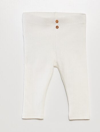 Legging van ribstof met knoopjes