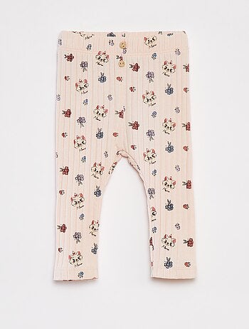 Legging van ribstof met 'Marie'/'Disney'-print