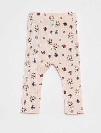 Legging van ribstof met 'Marie'/'Disney'-print