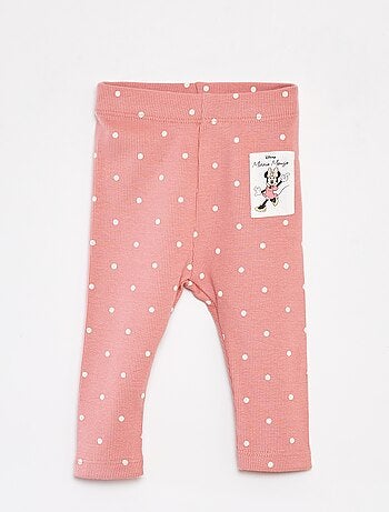 Legging van ribstof met 'Minnie'-print