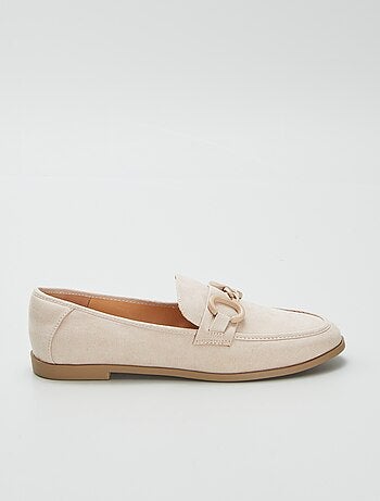 Loafers met gesp van suèdine