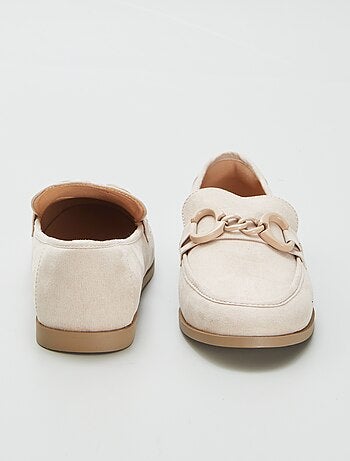 Loafers met gesp van suèdine