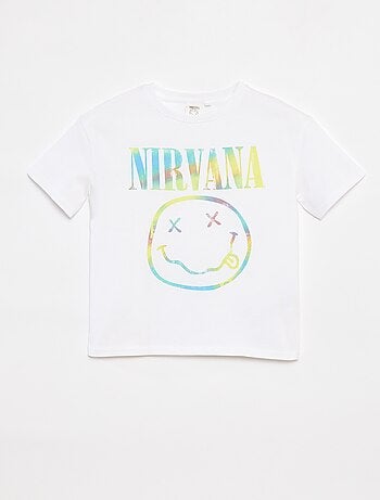 Losvallend T-shirt met korte mouwen 'Nirvana'