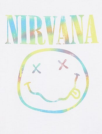 Losvallend T-shirt met korte mouwen 'Nirvana'