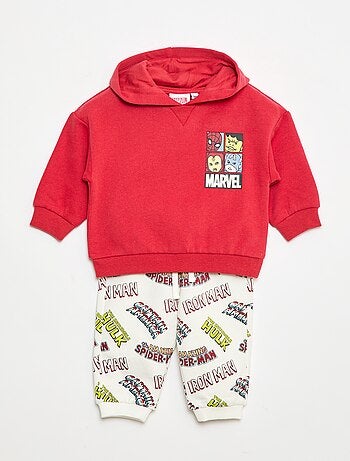 Marvel-joggingpak met hoodie + broek - 2-delig