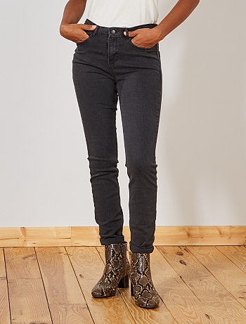 Milieuvriendelijke slimfit jeans met hoge taille - Kiabi