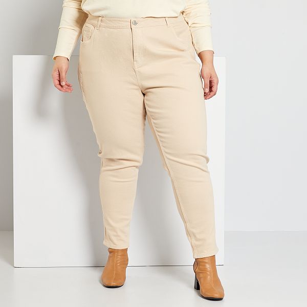 Mom jeans in de kleur beige voor dames | KLEDING.nl