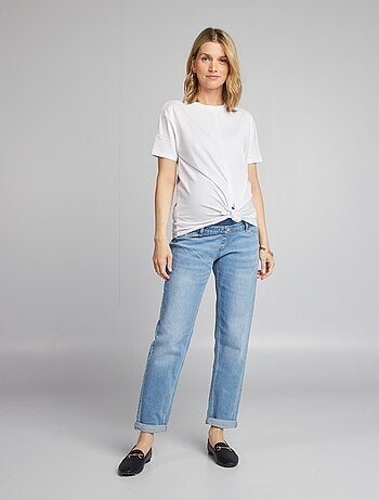 Mom-fit zwangerschapsjeans met scheurtjes