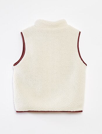Mouwloos vest met schapenvachteffect