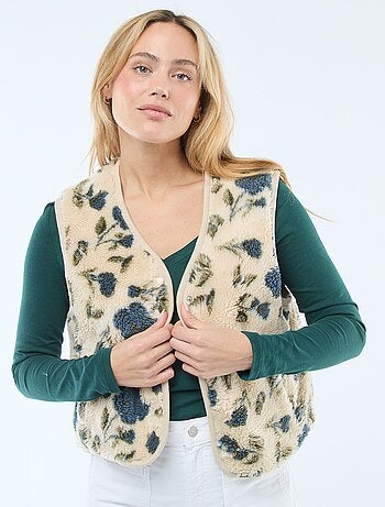 Mouwloze sherpa bodywarmer