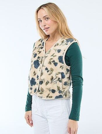 Mouwloze sherpa bodywarmer