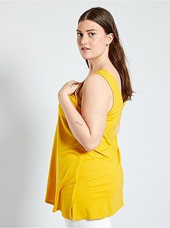 Mouwloze top met V-hals voor- en achteraan - Kiabi