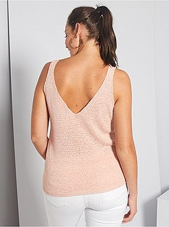 Mouwloze top van tricot - Kiabi
