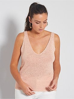 Mouwloze top van tricot - Kiabi