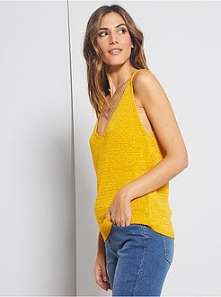 Mouwloze top van tricot - Kiabi