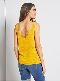 Mouwloze top van tricot - Kiabi