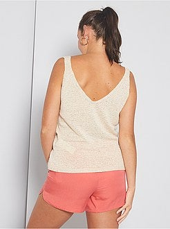 Mouwloze top van tricot - Kiabi