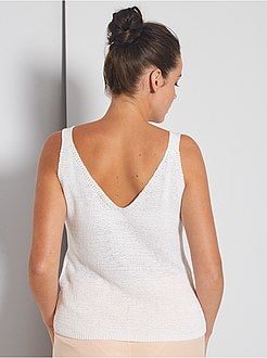 Mouwloze top van tricot - Kiabi
