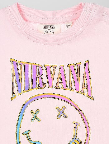 'Nirvana'-T-shirt met korte mouwen