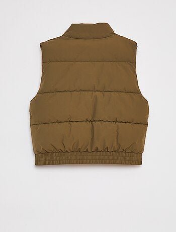 Omkeerbaar puffy donsjack zonder mouwen