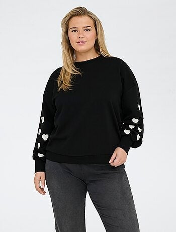 Only Carmakoma | Sweater met hartjesprint