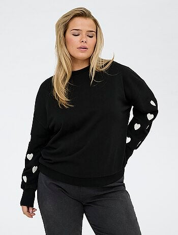 Only Carmakoma | Sweater met hartjesprint